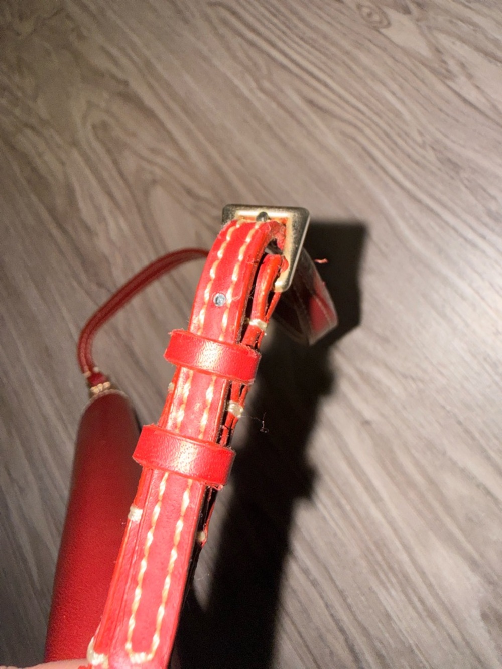 Liz Claiborne Red Leather Clutch with Matching Card Wallet - Picture 3 of 8